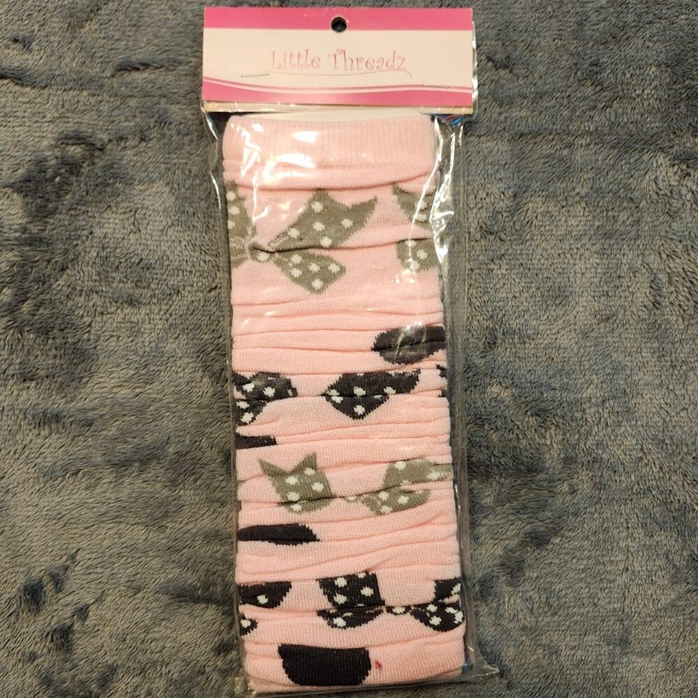 Leg Warmers Girls | NWT | Pink With Bows | One Size